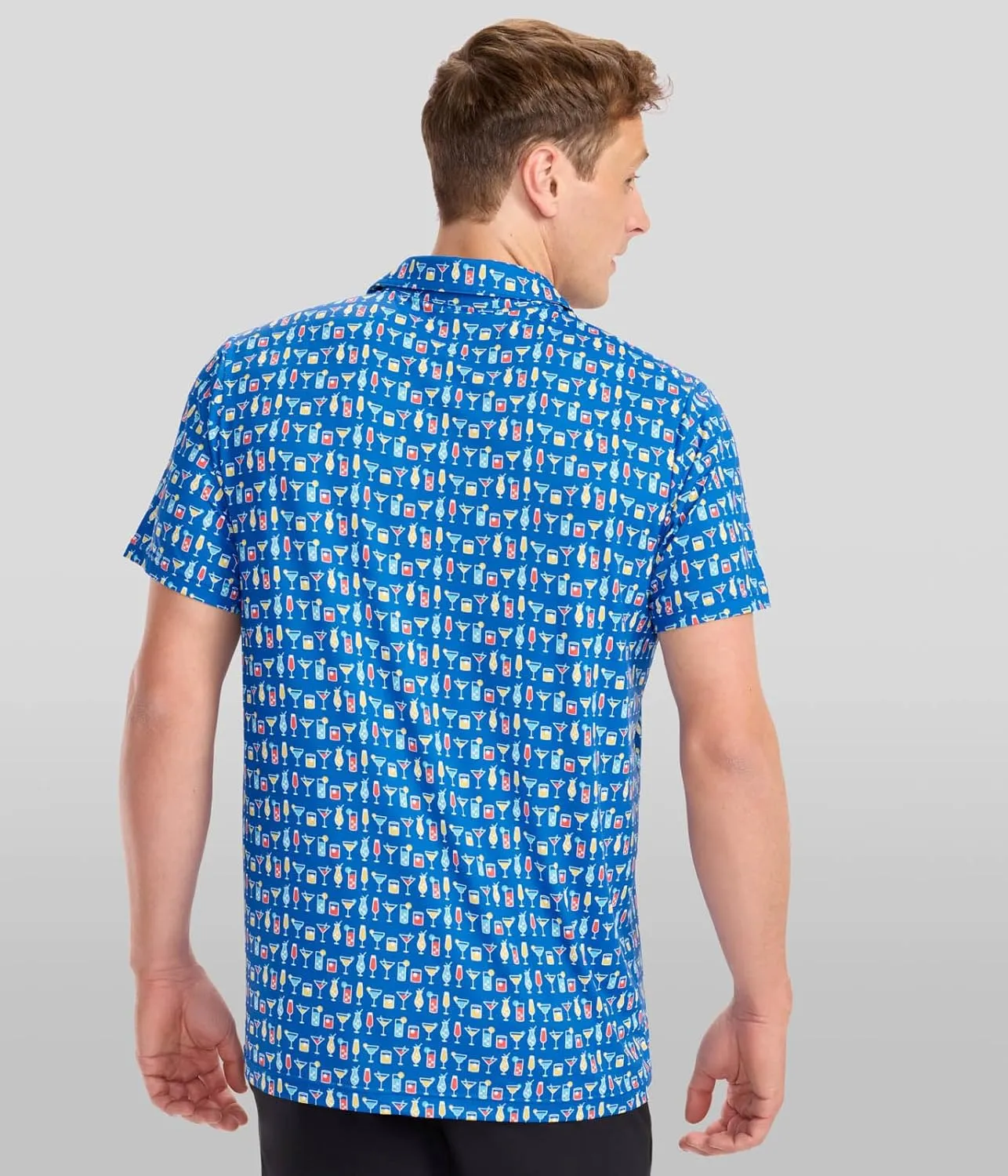 Tipsy Elves Golf Shirts for Men - Performance Athletic Fit Men's Golf Polo Shirts for Men w/Moisture Wicking Stretch Fabric