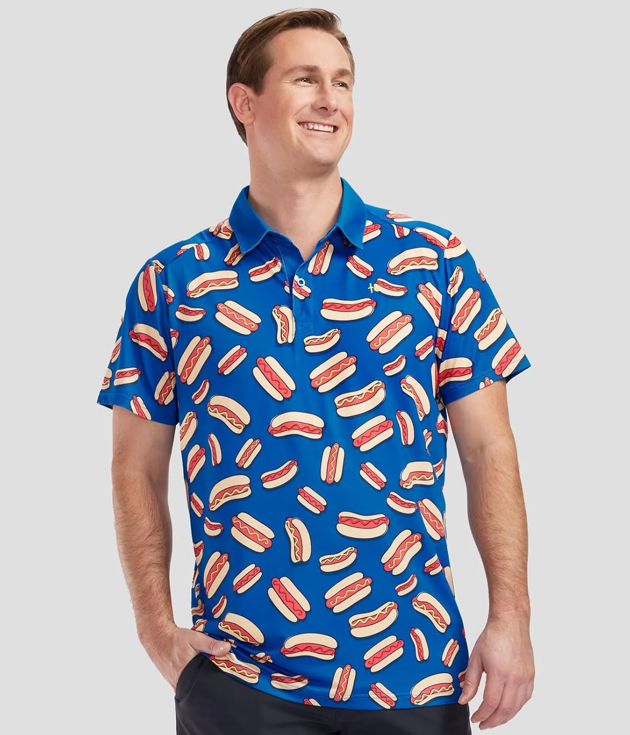 Tipsy Elves Golf Shirts for Men - Performance Athletic Fit Men's Golf Polo Shirts for Men w/Moisture Wicking Stretch Fabric