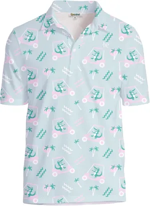 Tipsy Elves Golf Shirts for Men - Performance Athletic Fit Men's Golf Polo Shirts for Men w/Moisture Wicking Stretch Fabric