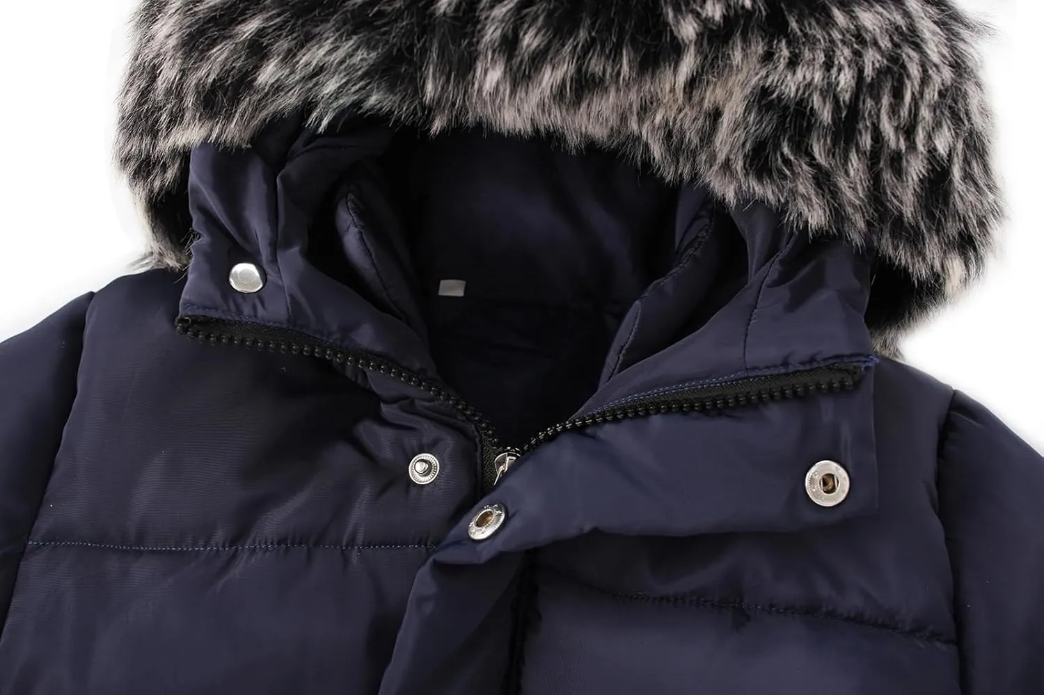 Toddler Coat with Thicken Fur Collar & Hoodie - Warm Winter Puffer Jacket