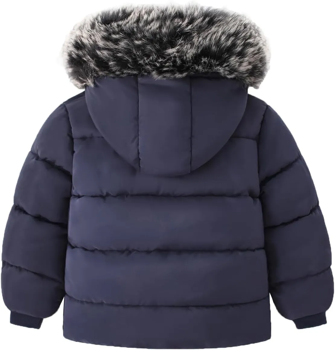 Toddler Coat with Thicken Fur Collar & Hoodie - Warm Winter Puffer Jacket