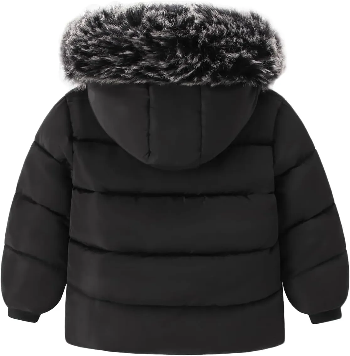 Toddler Coat with Thicken Fur Collar & Hoodie - Warm Winter Puffer Jacket