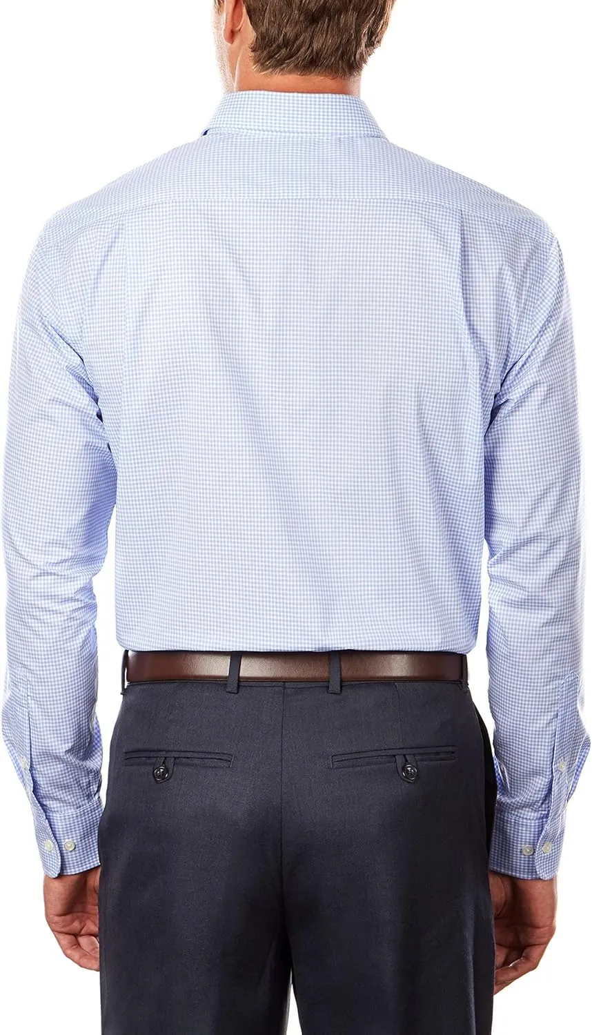 Tommy Hilfiger Men's Regular Fit Non Iron Gingham Dress Shirt - Amazon Exclusive