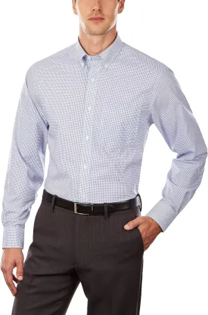 Tommy Hilfiger Men's Regular Fit Non Iron Gingham Dress Shirt - Amazon Exclusive