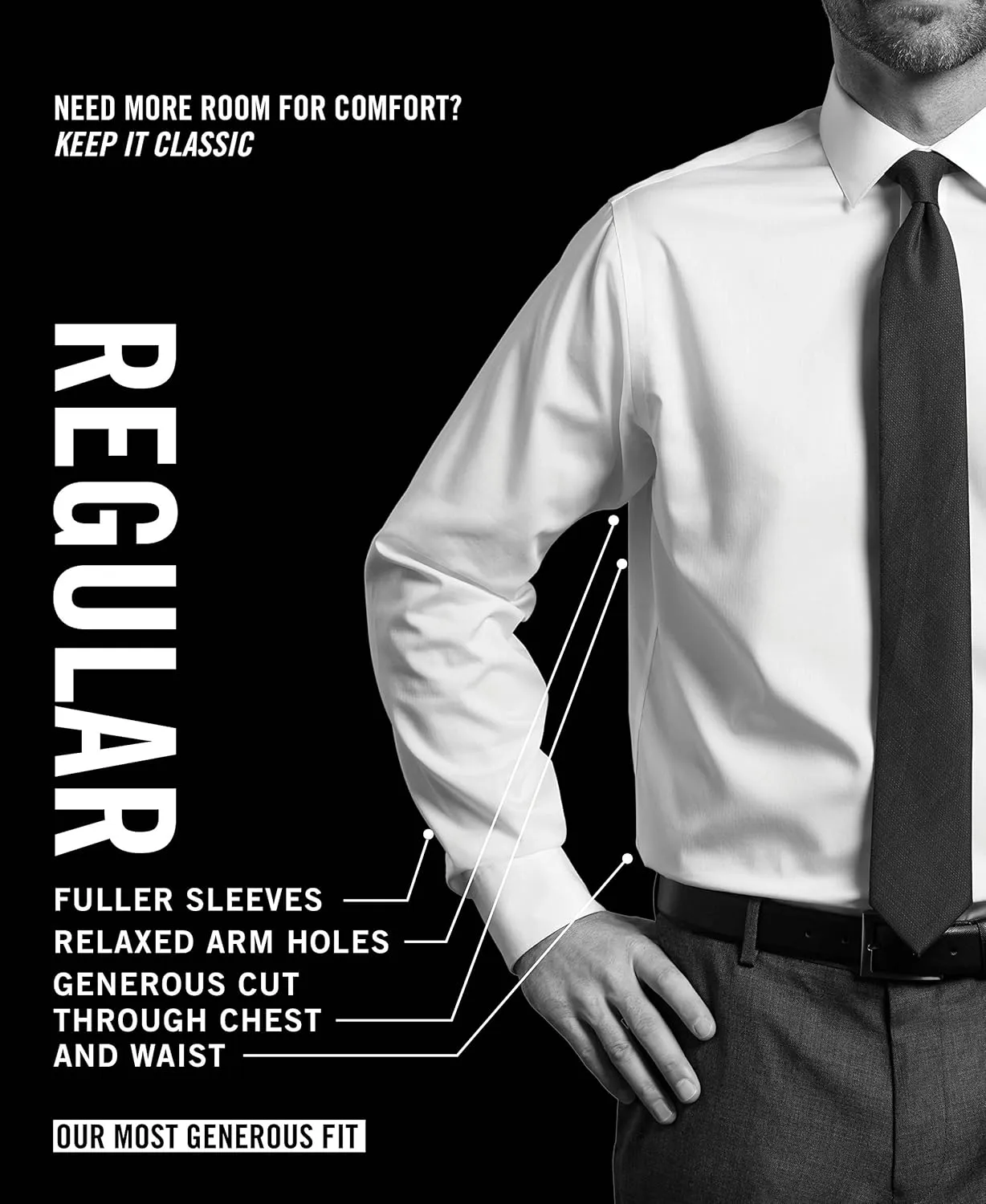Tommy Hilfiger Men's Regular Fit Non Iron Solid Dress Shirt - Amazon Exclusive