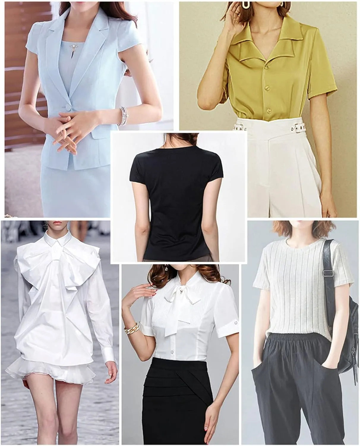 Tops Tees Short Sleeves 2 in 1 Built-in Shoulder Pad Women T-Shirts Leisure Woman T Shirt for Female,Beige-Medium