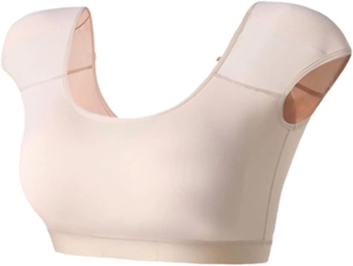 Tops Tees Short Sleeves 2 in 1 Built-in Shoulder Pad Women T-Shirts Leisure Woman T Shirt for Female,Beige-Medium