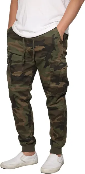 URBANJ Men's Stretch Twill Drop Crotch Jogger Pants S-5XL