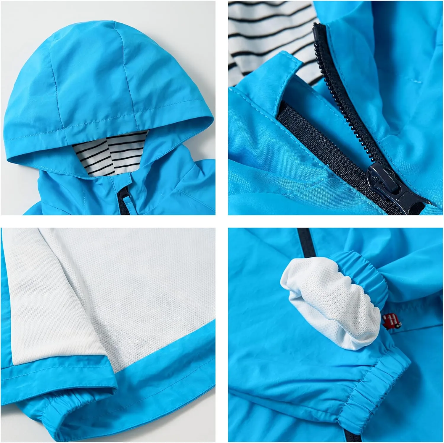 Volunboy Toddler Boys Windbreaker Casual Outerwear Kids Lightweight Zip Hooded Jacket Baby Cute Dust Coat