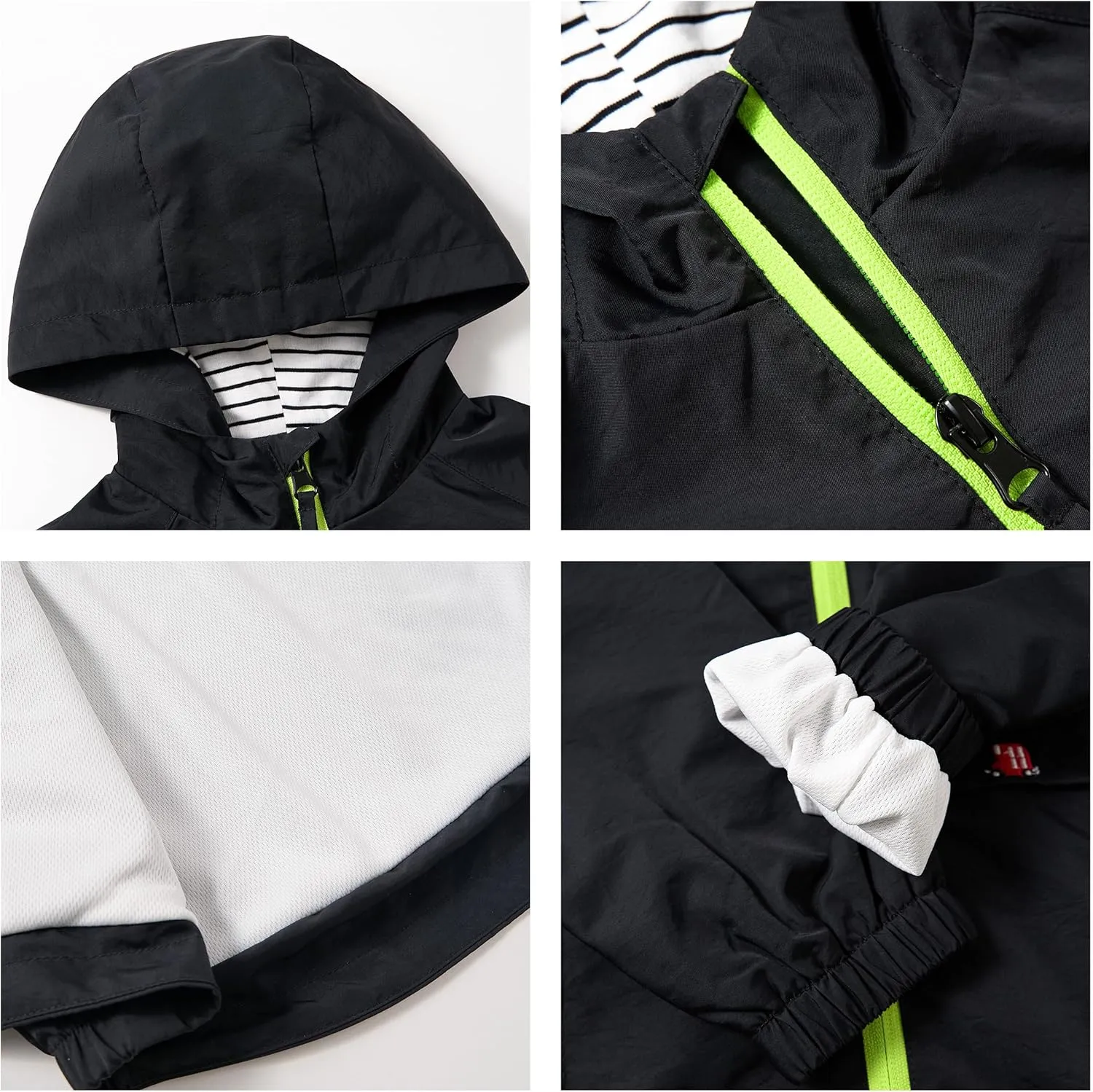 Volunboy Toddler Boys Windbreaker Casual Outerwear Kids Lightweight Zip Hooded Jacket Baby Cute Dust Coat