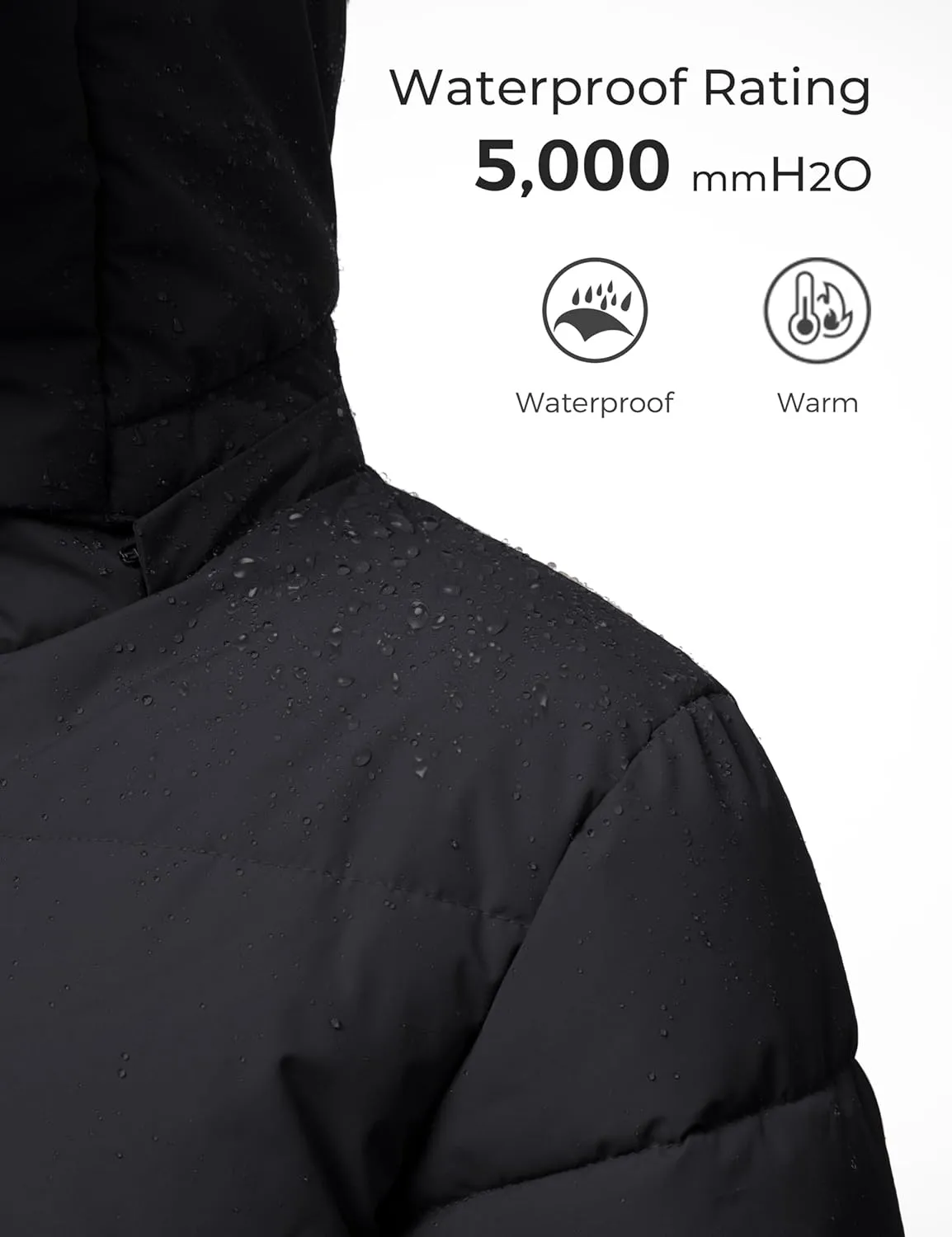 wantdo Boys' Winter Coat Puffer Jacket Waterproof Coat Hooded Zip Up