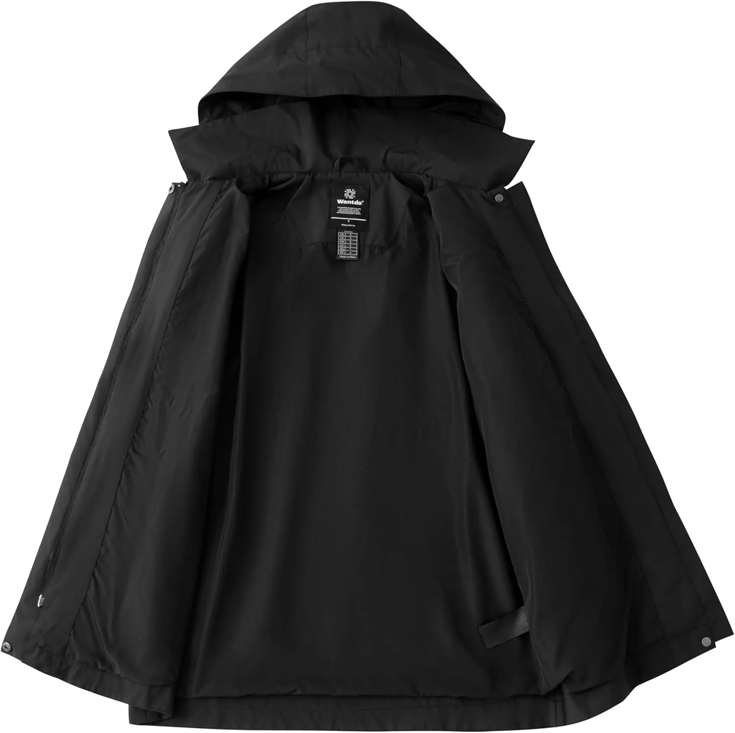 wantdo Women's Waterproof Long Raincoats Lightweight Rain Jacket Hooded Trench Coats Windbproof Jacket