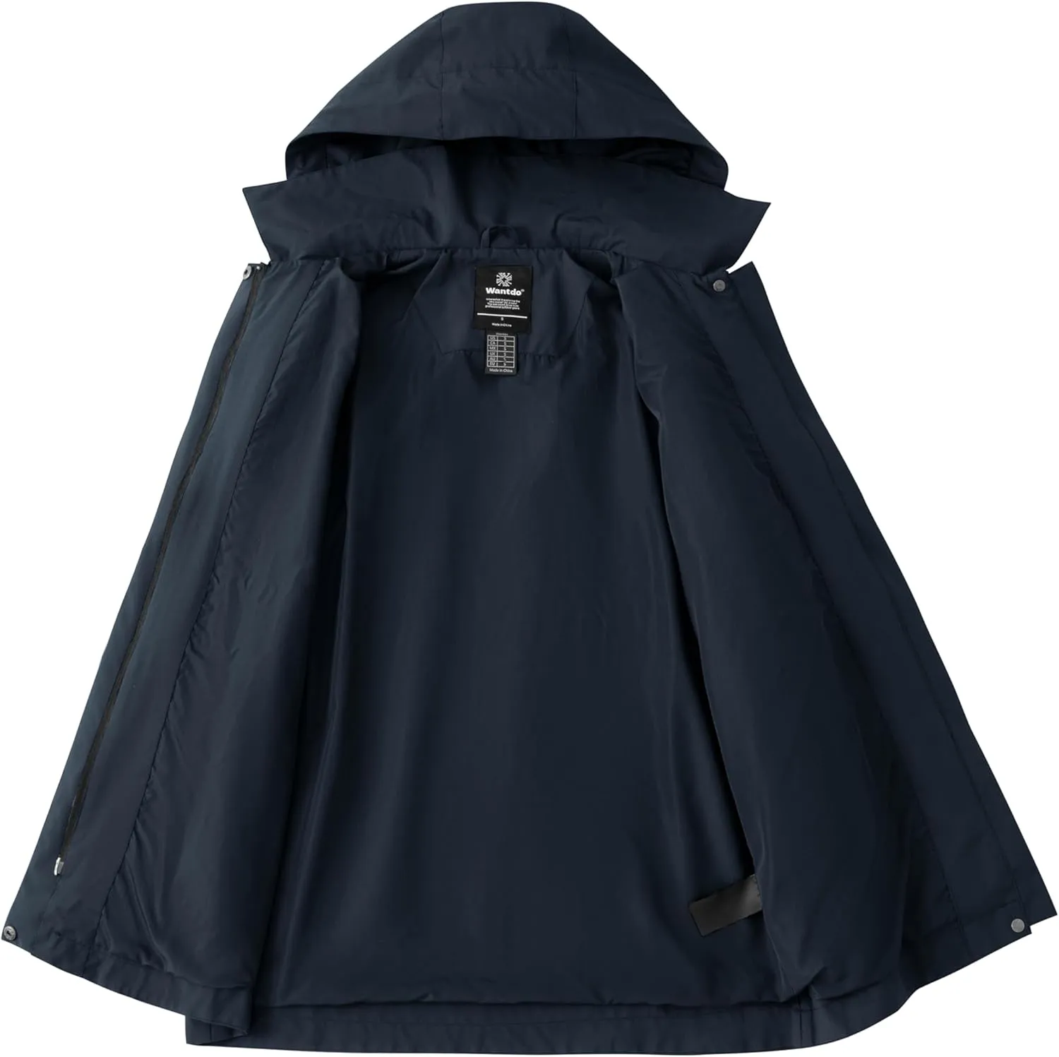 wantdo Women's Waterproof Long Raincoats Lightweight Rain Jacket Hooded Trench Coats Windbproof Jacket