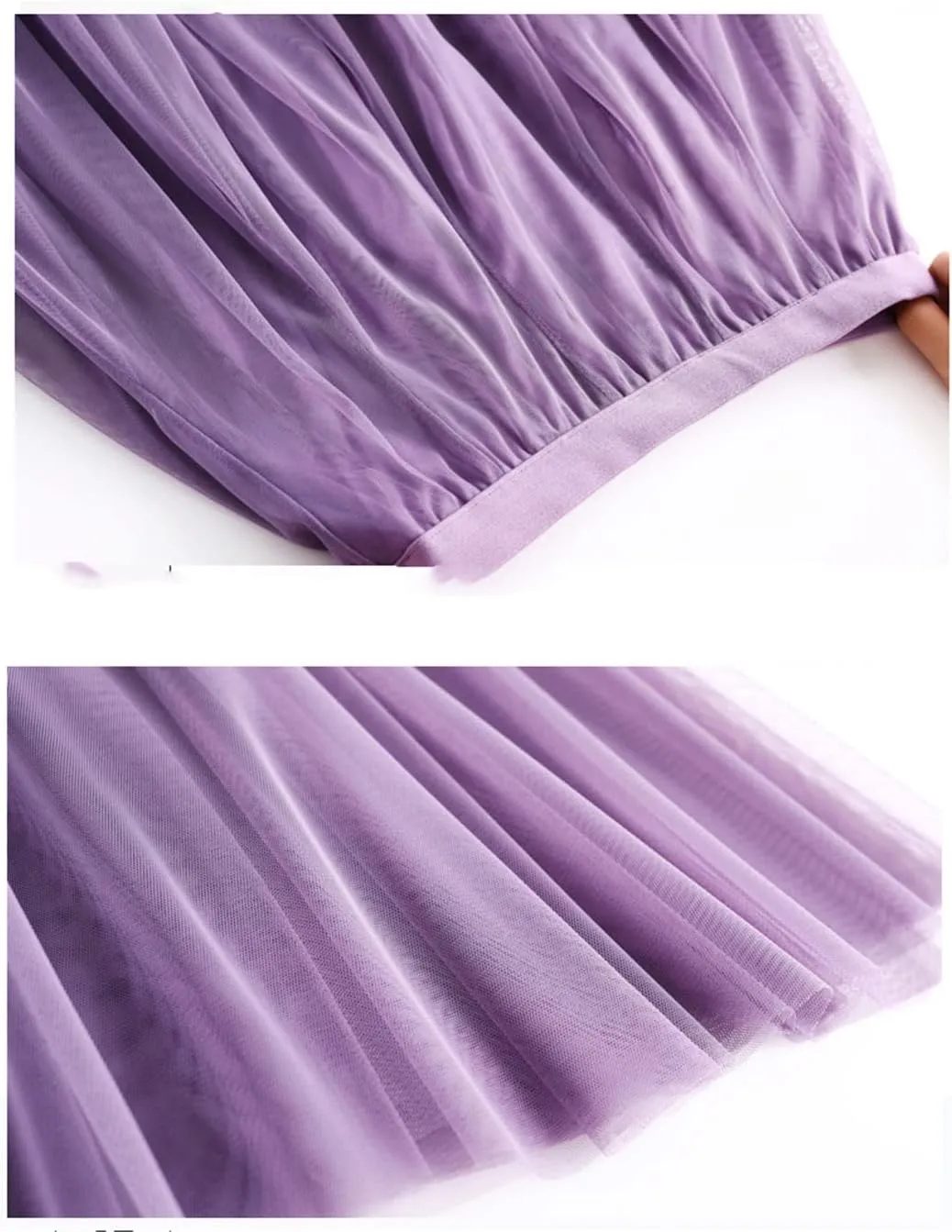 Women Solid Color Midi Long Tulle Skirt Bohemian Party Pleated Skirts