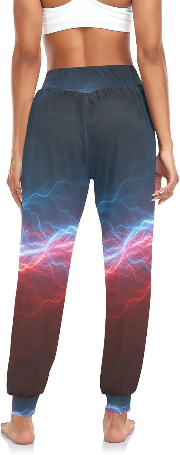 Women Yoga Pants High Waisted Stretch Loose Boho Trousers Sports Dance Harem Pants