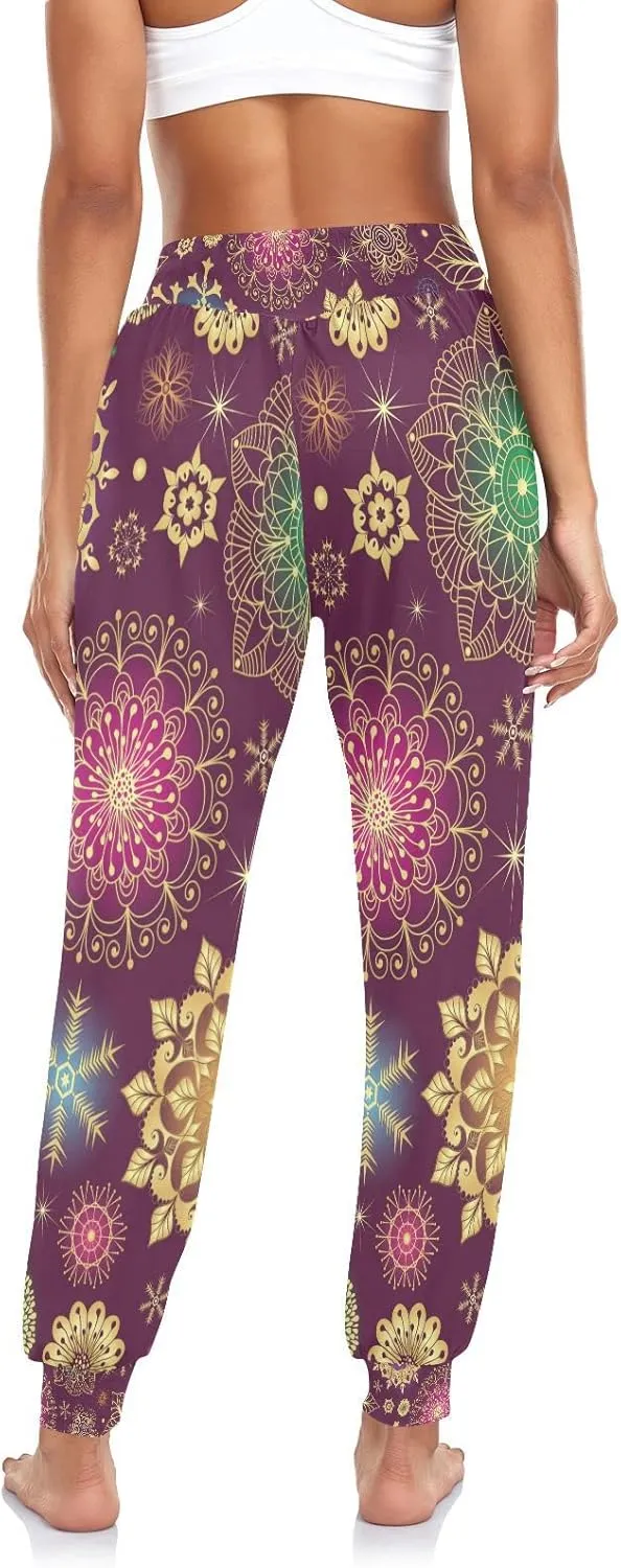 Women Yoga Pants High Waisted Stretch Loose Boho Trousers Sports Dance Harem Pants