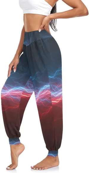 Women Yoga Pants High Waisted Stretch Loose Boho Trousers Sports Dance Harem Pants