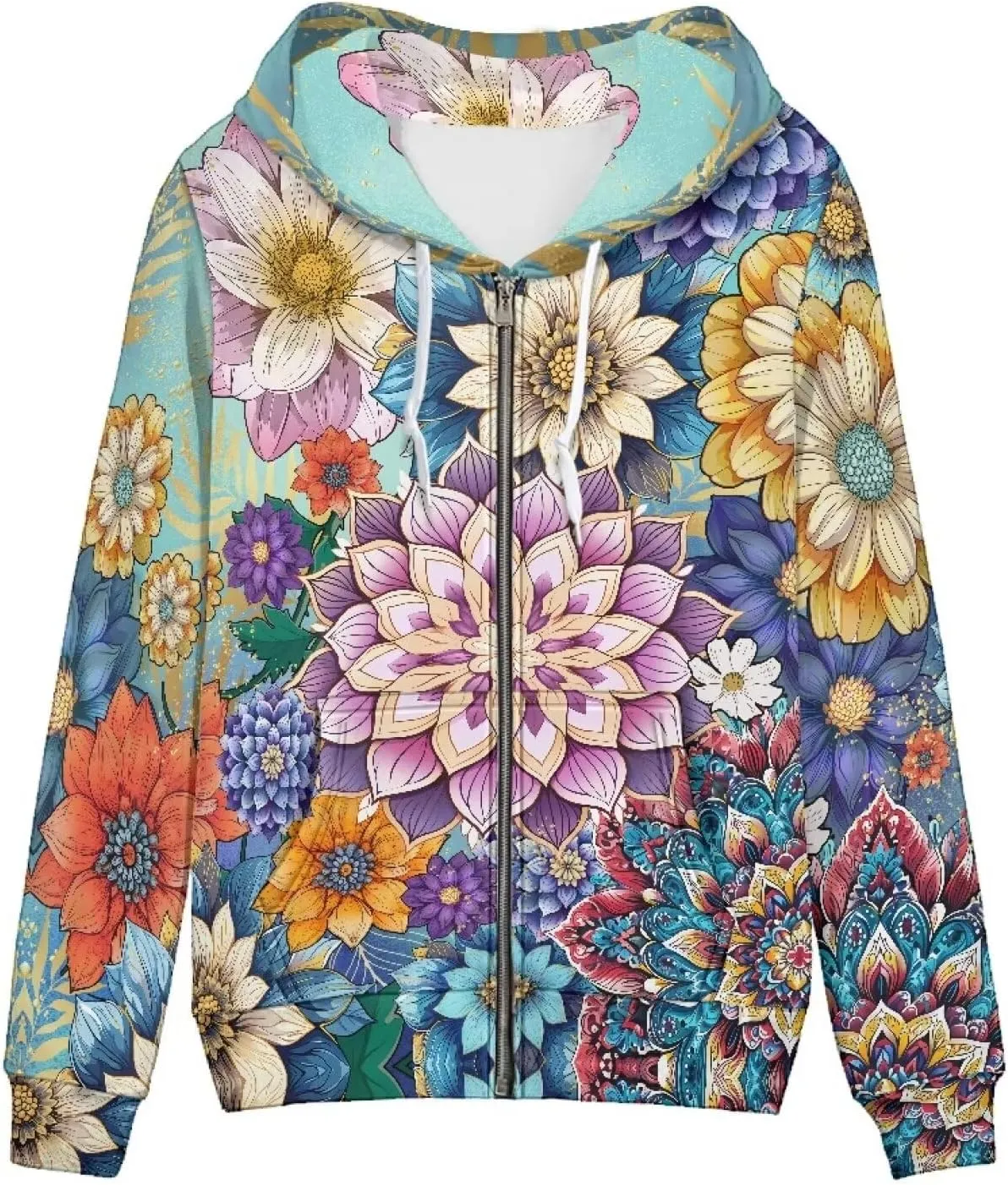 Women Zip Up Hoodie Fall Jacket Long Sleeve Hoodies for Teen Girls Clothes with Pocket