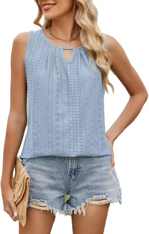 Womens Casual Summer Tank Tops 2025 Sleeveless Business Work Shirts Loose Fit Trendy Tops Flowy Clothes Outfits