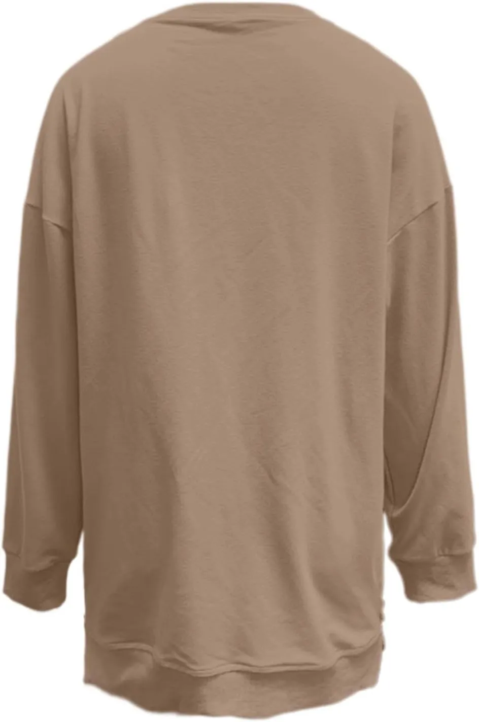 Womens Oversized Sweatshirt Crewneck Long Sleeve Tunic Pollover Shirt Side Zipper Hoodie Tops 2025 Spring Clothes