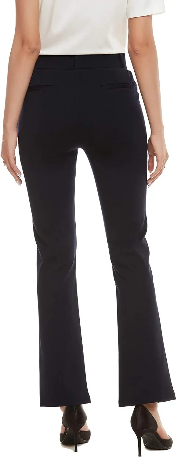 Women's Pull On Barely Bootcut Stretch Dress Pants