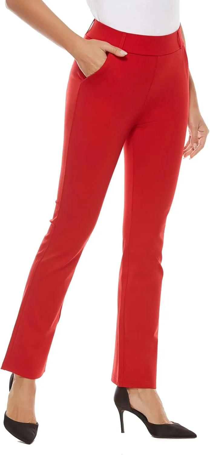 Women's Pull On Barely Bootcut Stretch Dress Pants