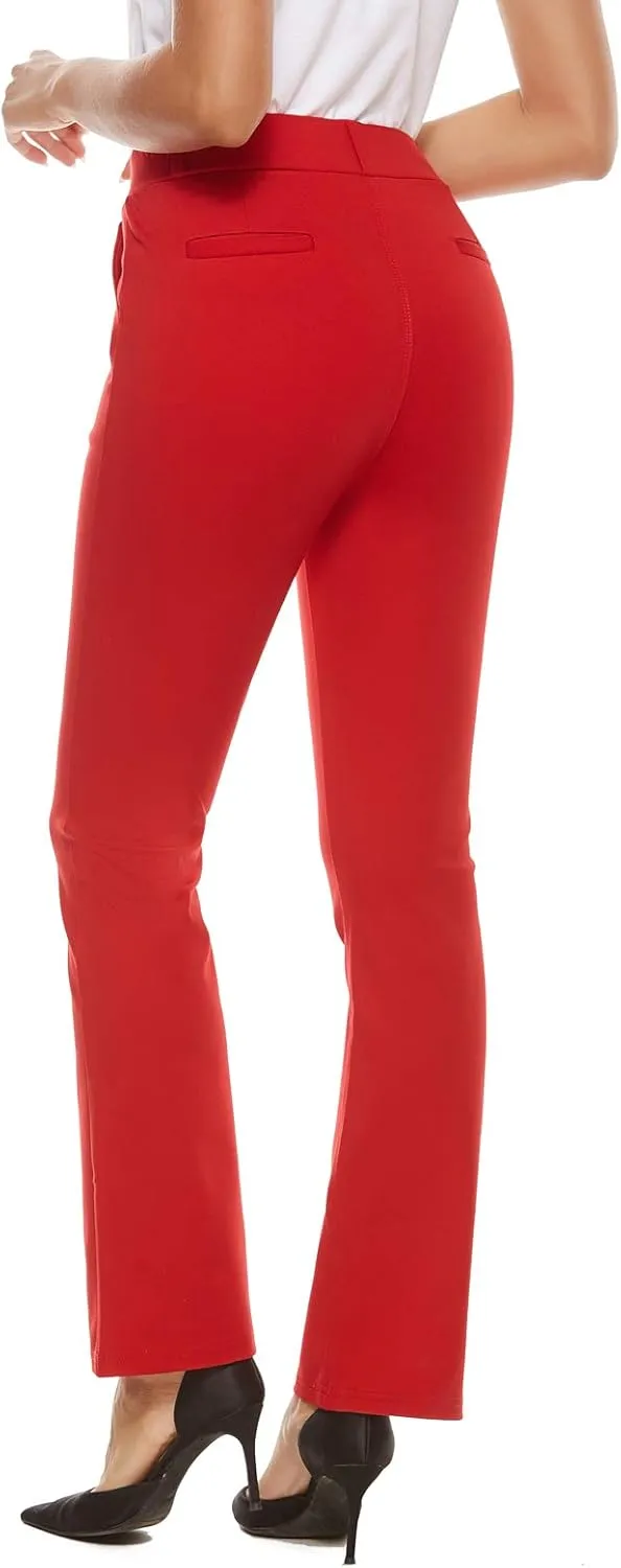 Women's Pull On Barely Bootcut Stretch Dress Pants