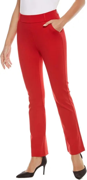 Women's Pull On Barely Bootcut Stretch Dress Pants