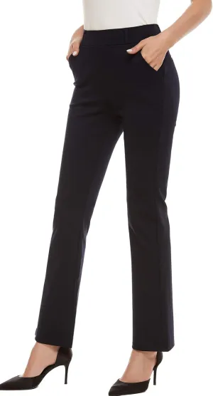 Women's Pull On Barely Bootcut Stretch Dress Pants