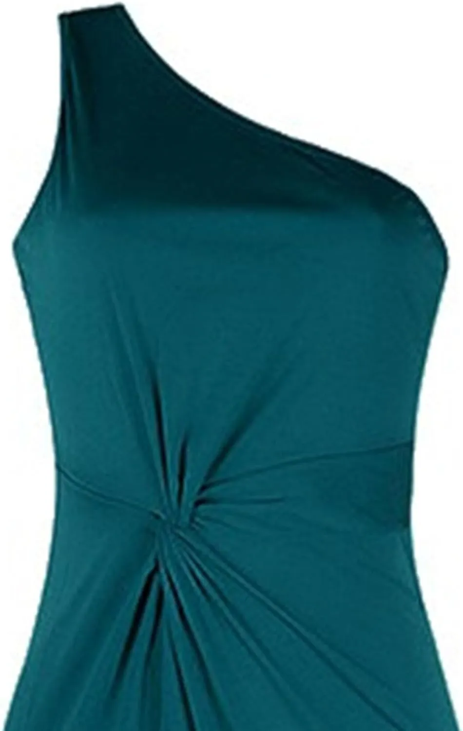 Women's Ruffle High Split Cocktail Party Dress Slim Fit Sleeveless Wedding Dress One Shoulder Sexy Prom Eveing Dresses