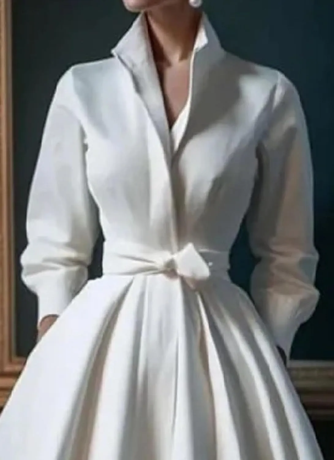 Women's Summer Denim Maxi Dress with Belt Spring Collared Long Sleeve Button Down Shirt Dress Classic A-Line Long Dress