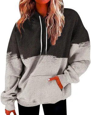 Womens Sweatshirt, Oversized Sweatshirt for Women Fall Half Zip Pullover Long Sleeve Shirt Hoodies Teen Girls Y2K Clothes
