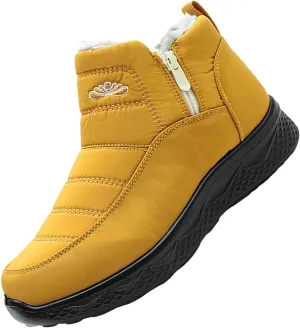 Womens Winter Boots with Zipper Adults Snow Booties Womens Mens Shoes Slip On Barefoot Shoes Grounded Footwear Hiking Mens Running Shoes Mens Winter Booties