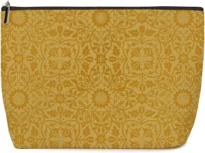 Yellow Classic Flower Botanical Floral Makeup Bag Skincare Bag Travel Toiletry Bag Makeup Pouch Cosmetic Bag Birthday Christmas Thank You Friendship Gifts for Women Aunt Girls Mom Friends Lady Boss